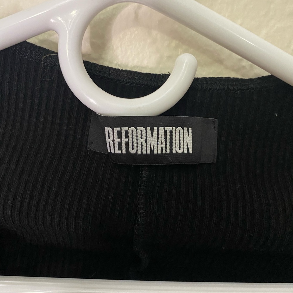 Reformation Solid Black Bodysuit - image 3